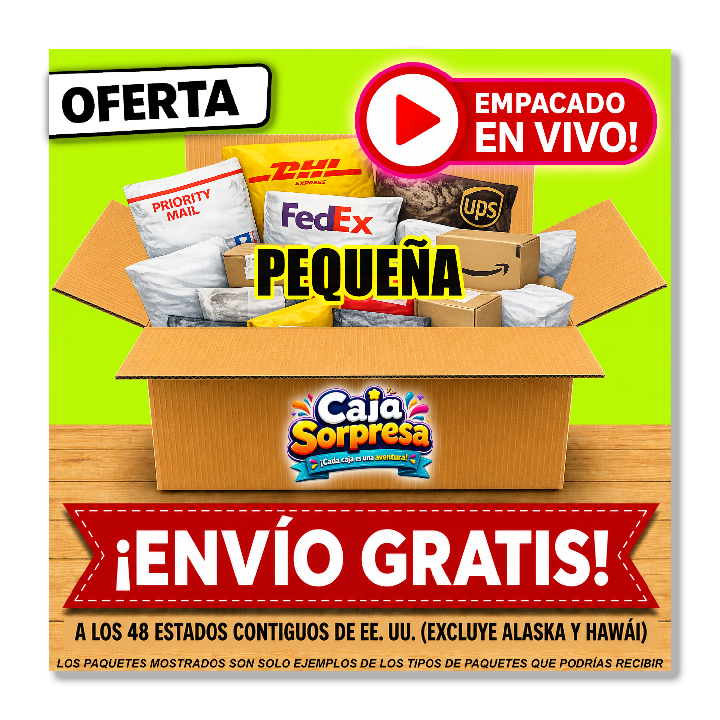 Caja Sorpresa en Vivo – PEQUEÑA